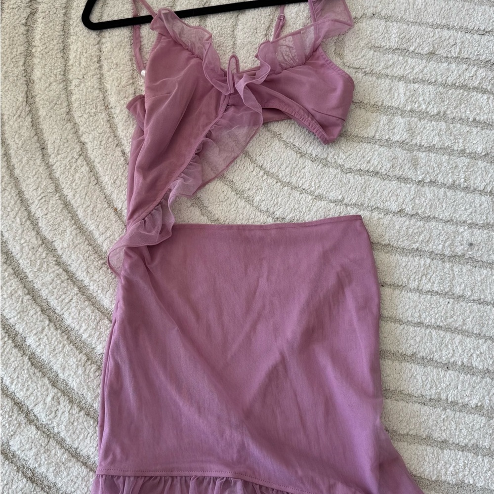 Revolve - Pink Ruffle Dress - Picture 6 of 6